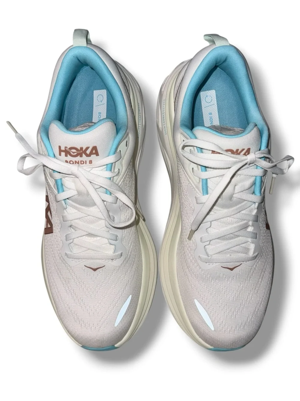 HOKA ONE ONE Bondi 8 Running Shoes - Women’s 10.5 Medium - Frost/Rose Gold - Picture 3 of 11